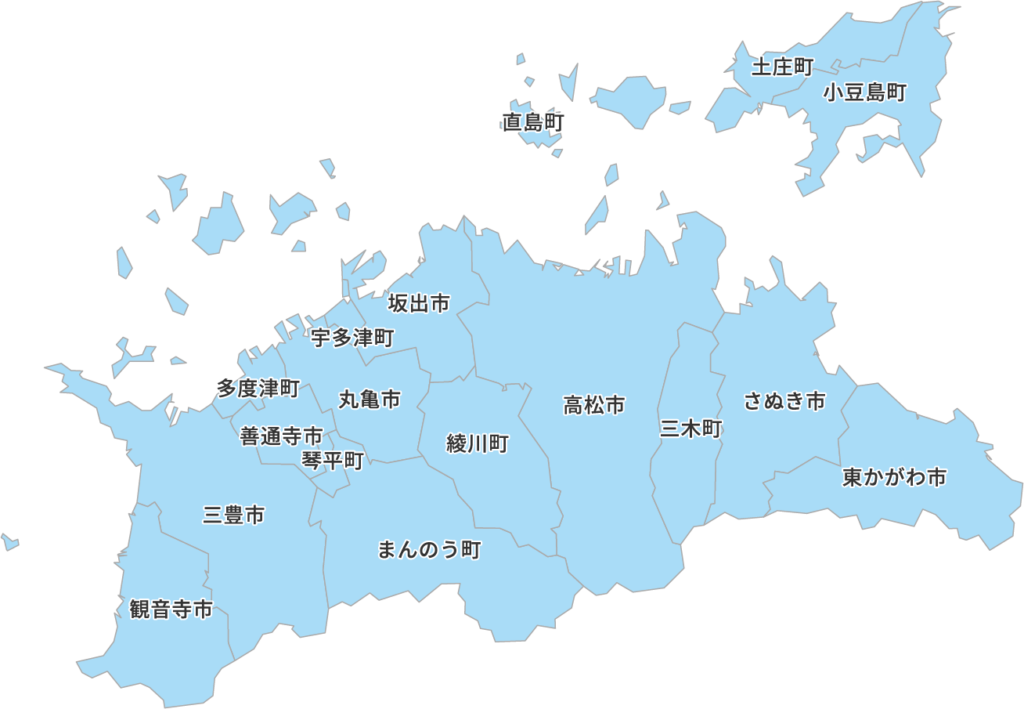 香川県地図対応エリア
